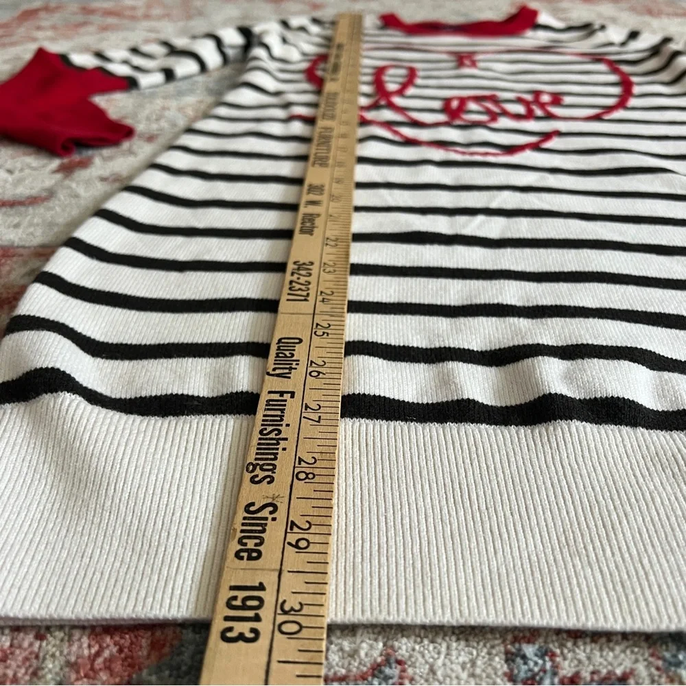Gap kids LOVE Valentines Stripe Sweater Dress XXL 14-16 Long Sleeve Comfy Preppy